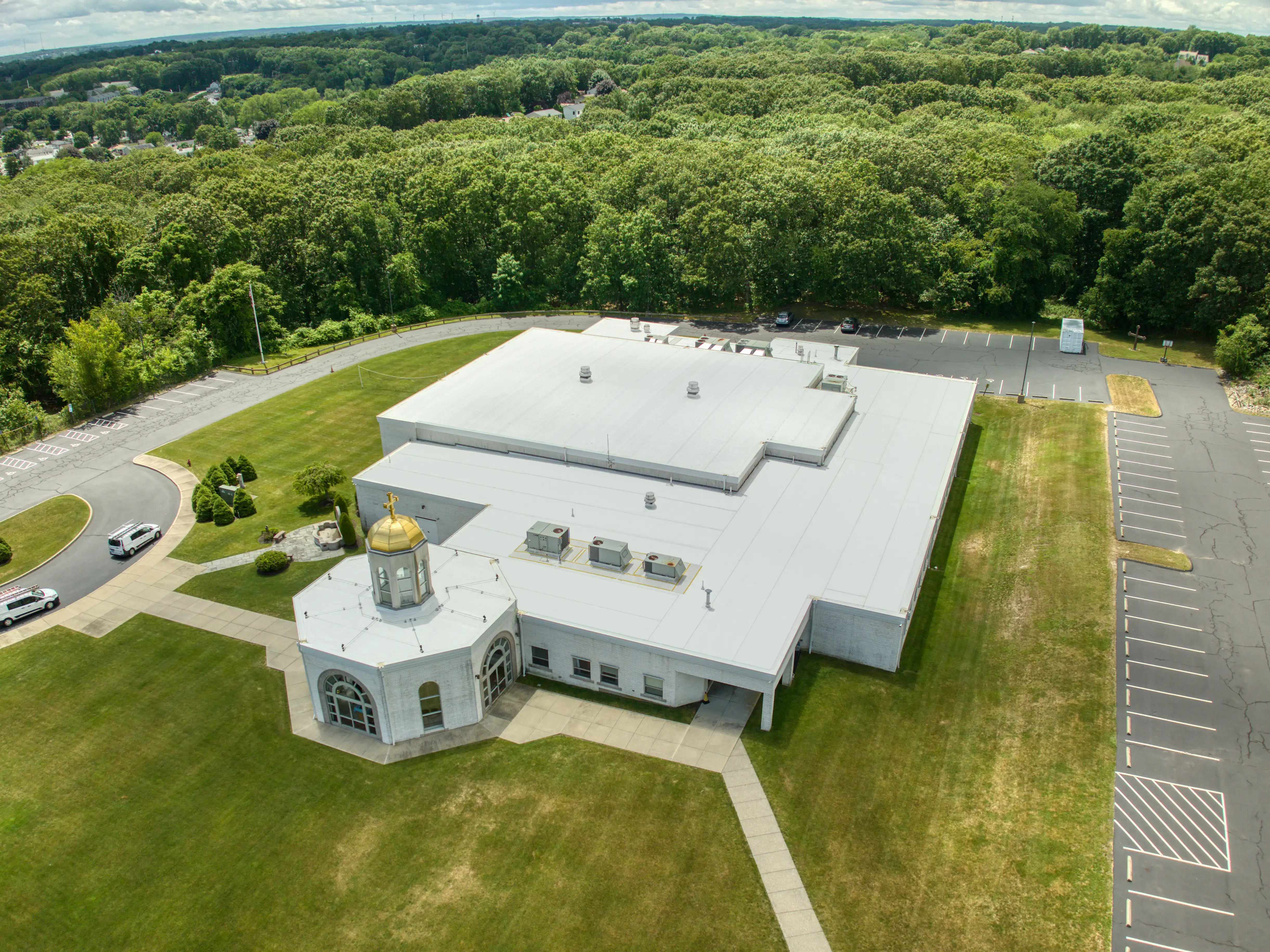 15 skyview avenue lincoln ri st basiles church - institutional roofing